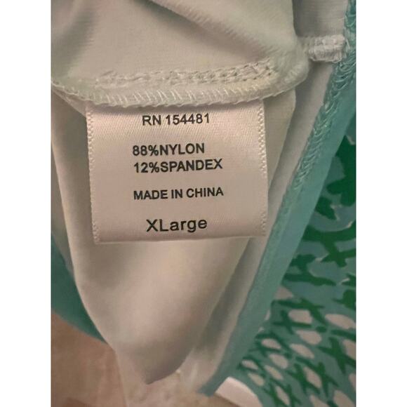 Jean-Pierre Klifa Blue Green Swing Dress XL Vacation Resort Beachy Boho Chic - Picture 4 of 9